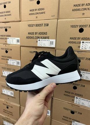 Деми женские кроссовки new balance 327 black/white