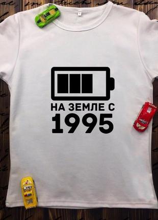 Чоловіча футболка з принтом - батарейка