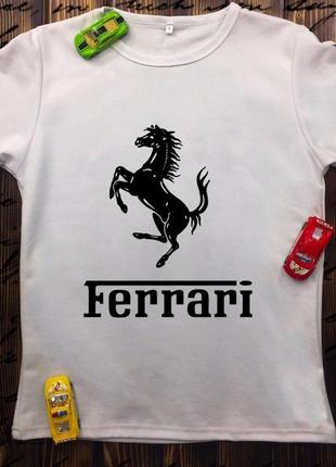 Мужская футболка с принтом - ferrari