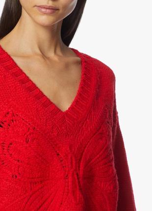 Свитер женский blumarine красный, вязкая, шерсть, размер l3 фото