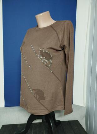 Лонгслив женский 44, 46, 48 размер вискоза футболка с длинным рукавом джемпер3 фото