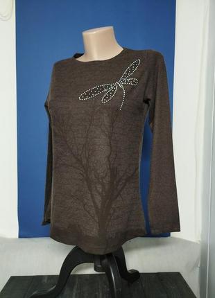 Лонгслив женский 44, 46, 48 размер вискоза футболка с длинным рукавом джемпер5 фото