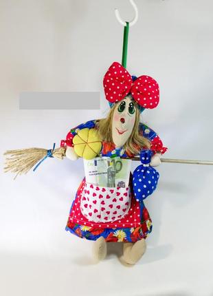 Текстильная кукла баба-яга малая 25-30 см