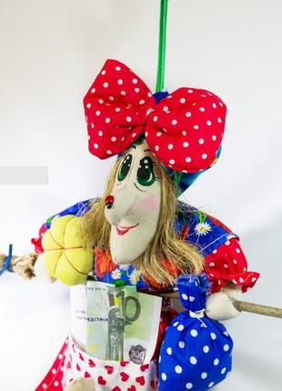 Текстильная кукла баба-яга малая 25-30 см