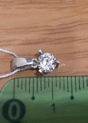 Кулончик срібний з камiнчиком1 фото