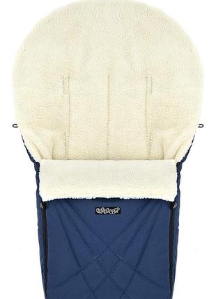 Зимний конверт babyroom wool n-8 navy blue темно-синий1 фото