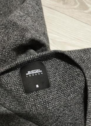 Burton menswear london серый пуловер свитер мужской джемпер7 фото