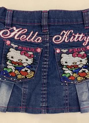 Красива джинсова спідниця hello kitty ріст 925 фото