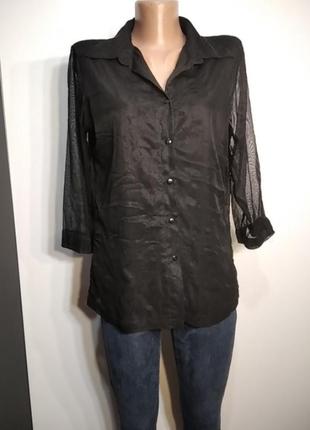 Легка блуза блузка чорного кольору