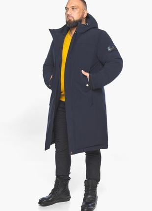 Куртка чоловіча зимова непромокальна темно-синя модель 587932 фото