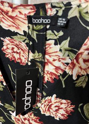 Новое! платье в цветочный принт boohoo 16 батал6 фото