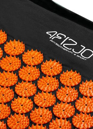 Коврик акупунктурный с валиком 4fizjo classic mat аппликатор кузнецова 4fj0042 black/orange poland10 фото