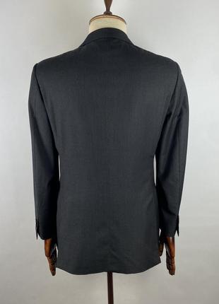Оригинальный мужской шерстяной пиджак блейзер suitsupply pure wool suoer 110s gray striped blazer5 фото