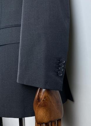 Оригинальный мужской шерстяной пиджак блейзер suitsupply pure wool suoer 110s gray striped blazer7 фото