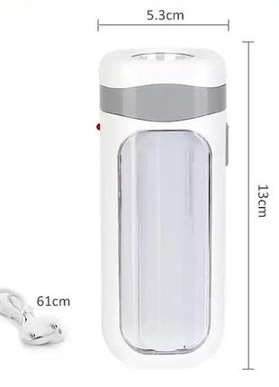 Акумуляторний led-ліхтар із заряджанням від мережі аварійна лампа fa-7677 ліхтарик-прожектор із бічною сів панеллю