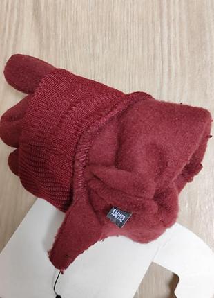Теплые антискользящие варежки на флисе tcm tchibo на рост 134-152см