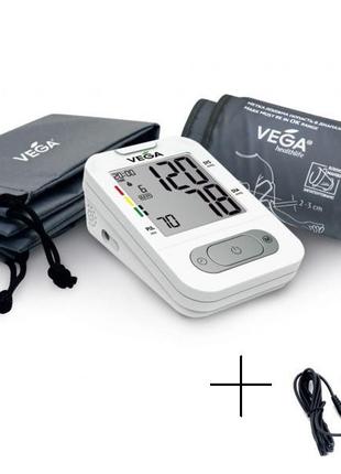 Тонометр vega va-350 з оринінальною манжетою 22-42см + адаптером гарантія 5 років1 фото