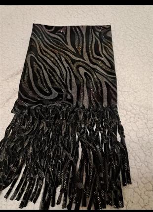 Женский шарфик с люрексом.2 фото