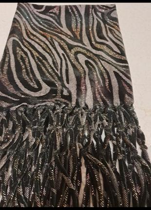 Женский шарфик с люрексом.3 фото