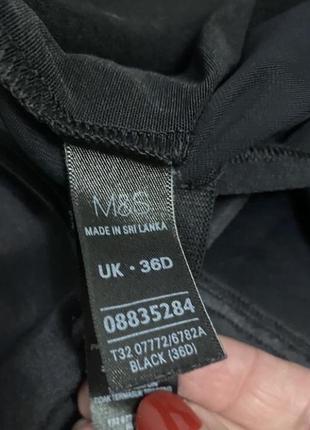 Marks&spencer крутий чорний стягуючий боді  з напівпрозорими вставками5 фото