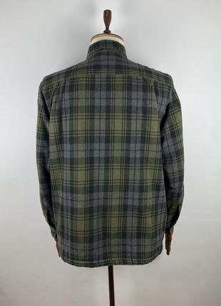 Оригинальная теплая рубашка куртка шерпа carhartt warm flannel sherpa plaid jacket5 фото