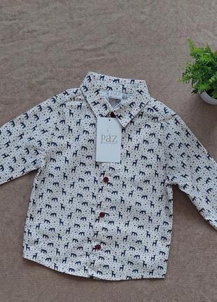 Сорочка новорічна з оленями 18м.