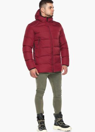 Утеплена зимова чоловіча куртка в бордовому кольорі модель 37055 50 (l) 52 (xl) 54 (xxl)3 фото