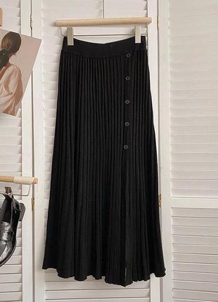 Элегантная плиссированная юбка с пуговицами❤️4 фото