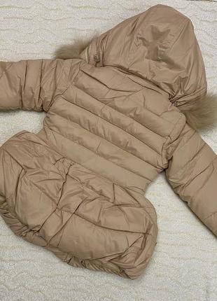 Зимняя детская удлиненная куртка для девочки 922 фото