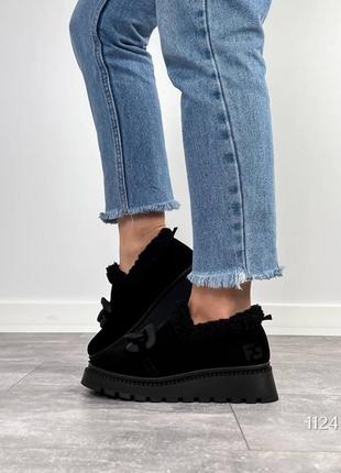 Лофери зимові на хутрі тедді