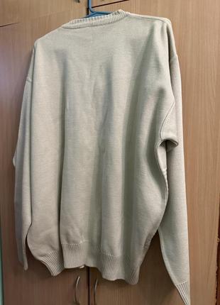 Мужской большой новый джемпер свитер