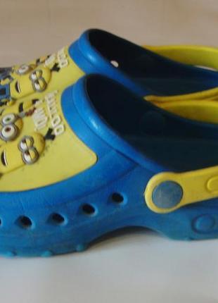 Аквашузы крокси синьо-жовті minions 32/33 устілка 21 см7 фото