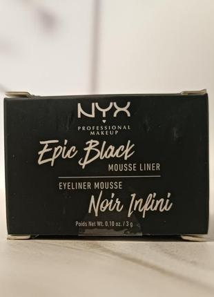 Подводка для глаз nyx professional makeup epic black mousse liner - подводка-мусс для глаз1 фото