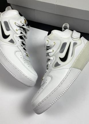 Nike air force 1 mid react original 47.5 білі шкіряні нові