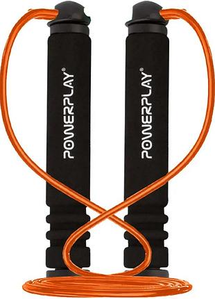 Скакалка powerplay 4205 classic plus jump rope оранжевая (2,7m.) изготавливается из прочного pp и pvc, имеет удобные ручки