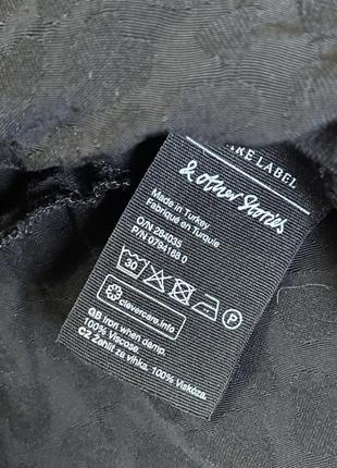 & other stories черная блуза жаккард на запах с отблеском paris atelier6 фото