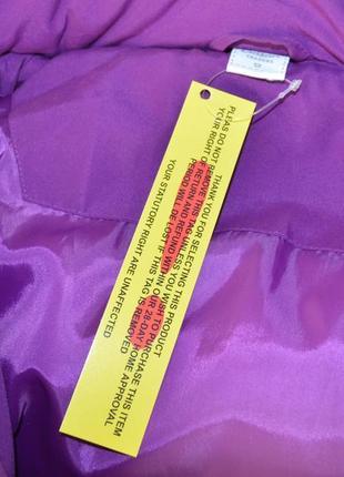 Фиолетовая утепленная куртка с капюшоном и карманами cotton traders синтепон этикетка4 фото