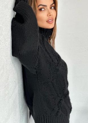 Женский свитер тёплый, крупной, объемной ,вязки
•арт# 6225

размер: оверсайз
производство турция8 фото
