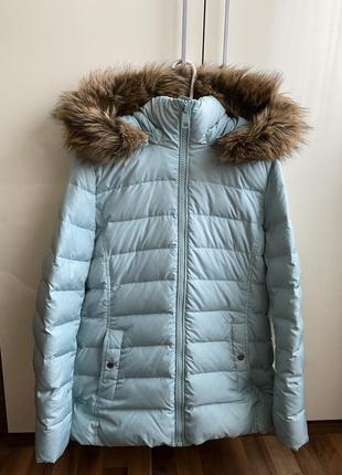 Жіноча куртка голубого кольору tommy Сумка hilfiger