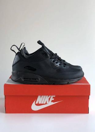 👟 кроссовки nike air max mid winter 90 termo black / наляжка bs👟