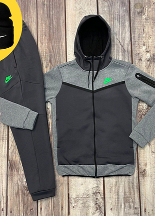 Спортивний костюм зимовий nike tech fleece на флісі. теплий спортивний костюм найк теч фліс