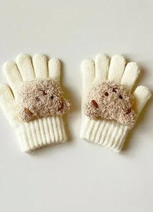 Дитячі рукавички ведмедик 🐻