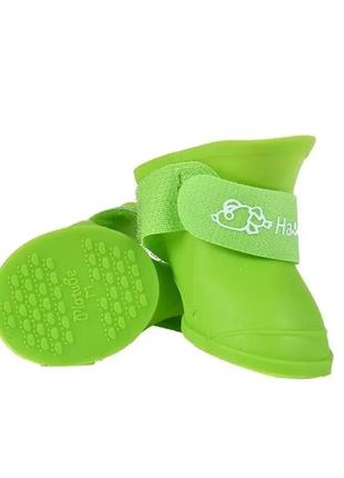 Непромокаемая обувь для собак, противоскользящая зеленые1 фото