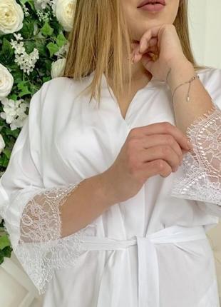 Свадебный кружевной халат.