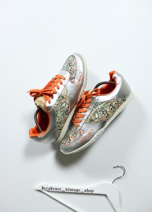 Винтажные кроссовки ed hardy sneakers. кеды american vintage y2k тату трайбл japan luxury true religion