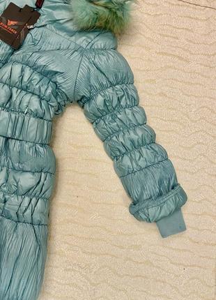 Зимнее пальто пуховик для девочки 152-1583 фото