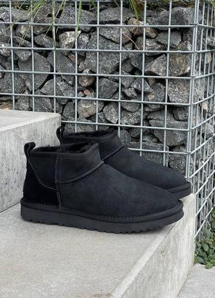 👟 угги   ugg ultra mini black      / наложка bs👟