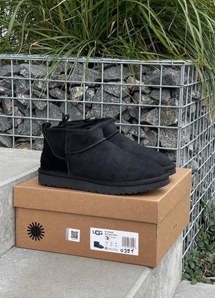 👟 угги   ugg ultra mini black      / наложка bs👟3 фото