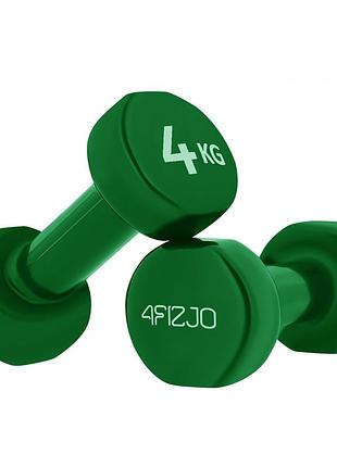 Гантели виниловые 2x4 кг цельные 4fizjo 4fj0208 круглые гантельки для дома и спортзала лучшая цена с быстрой доставкой по украине