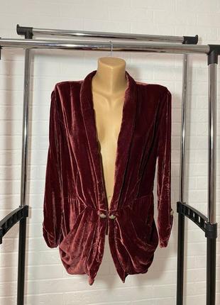 Бархатный жакет, пиджак в винтажном стиле